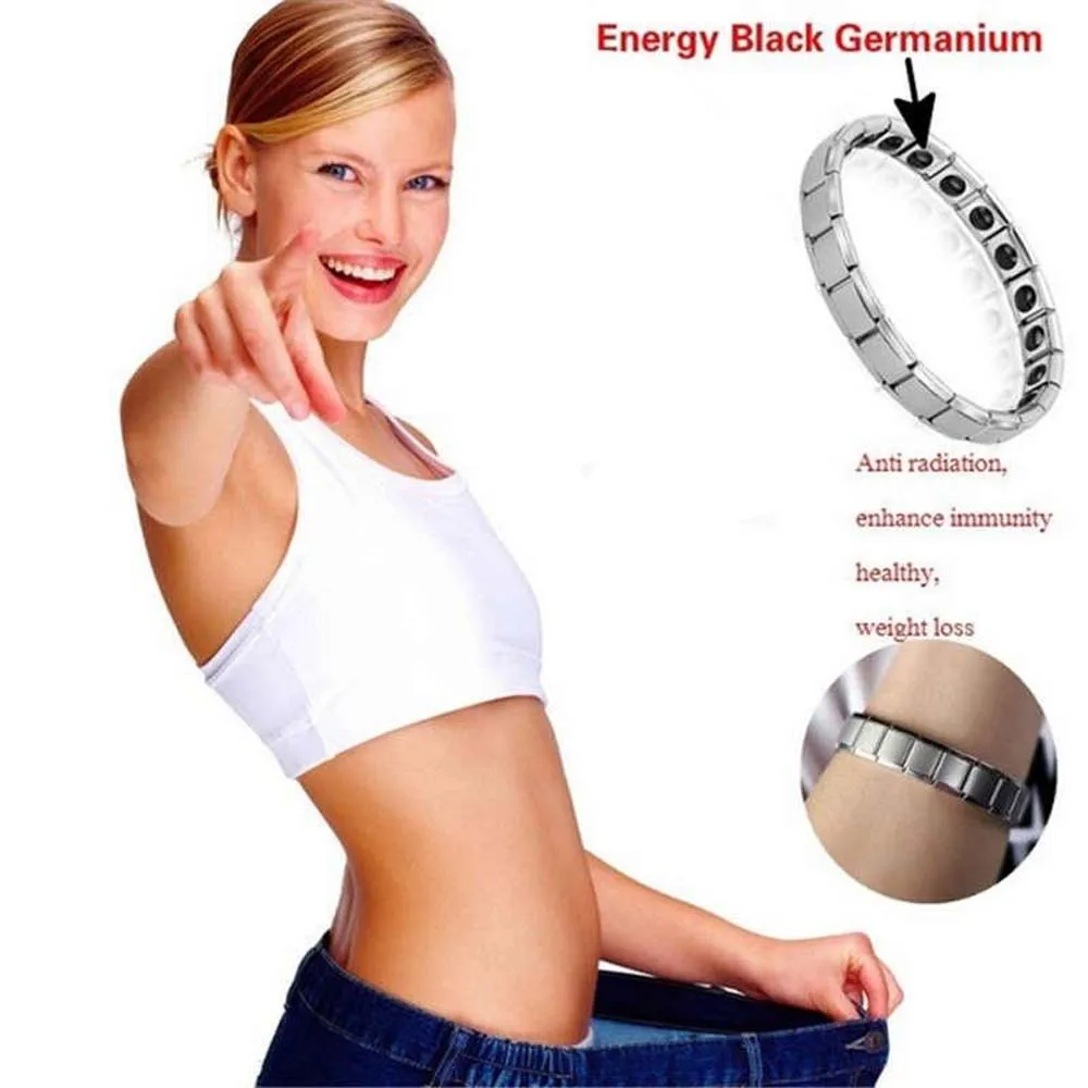 

Punk Stainless Jewelry Titanium Germanium & Magnet Bracelet Bangles Steel Metal Energy Unisex Good Gift