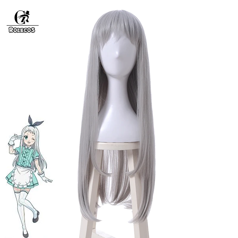 ROLECOS аниме смесь S Kanzaki Hideri Австралийский прямой длинный серебристо серый