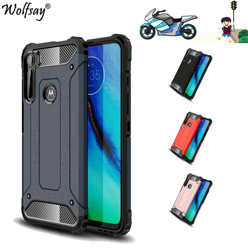 Чехол для Motorola Moto One Fusion Plus ТПУ + ПК противоударный гибридный защитный чехол