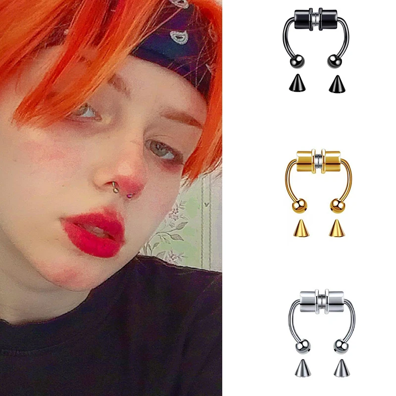 Кольцо кольцо для носа из нержавеющей стали унисекс в стиле панк|Украшения тела| |