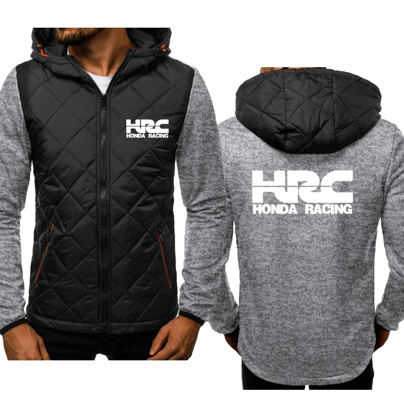 

Spring Autumn Men's jackets HRC Race Motorcycle Printing Casual Men's Zip Jacket cotton High Quality Sport Jacket