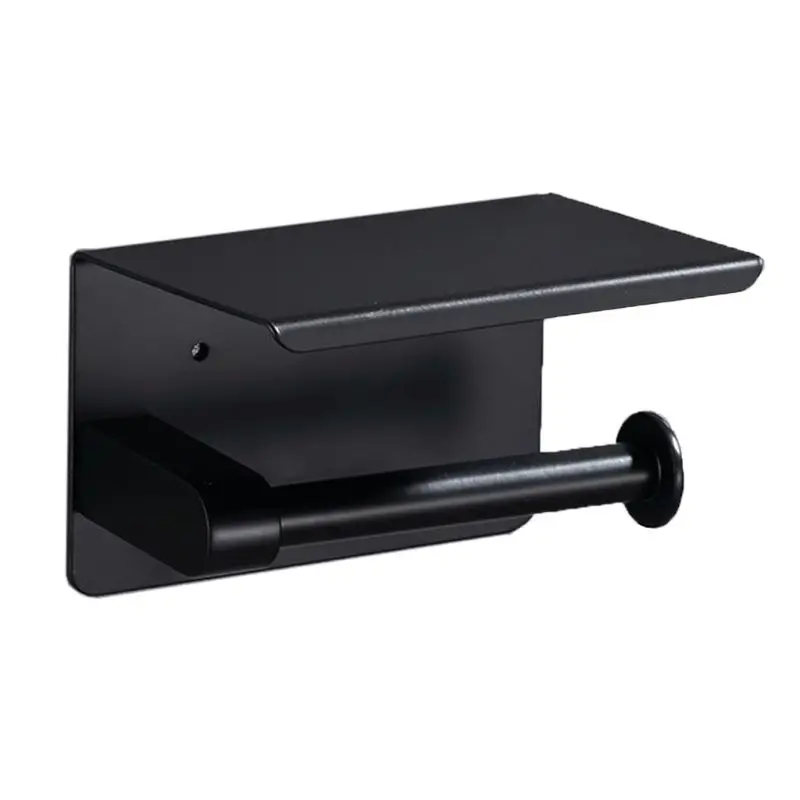 

304 Stainless Steel Toilet Paper Holder Bathroom Towel Rack Tissue Phone Shelf