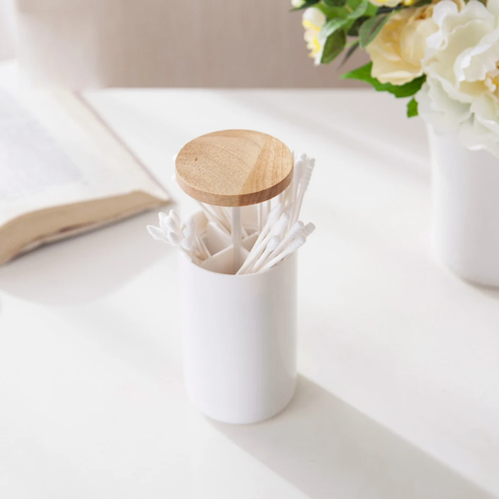 

2021 Toothpick Holder Cotton Swab Box Simple Mini Pressure Design White For Home Bathroom Hotel Daily Necessities Tool