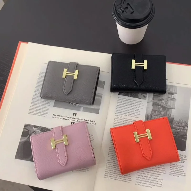 

2021 Spring and Autumn New Wallet Short Women Wallets Zipper Purse Luxury Brand Wallets Trendy Coin Purse Card Holder Pu Leather
