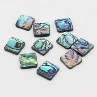5pcs natural abalone shell beads accessories charms rectangular shape loose beads for making jewelry necklace bracelet 16x16mm