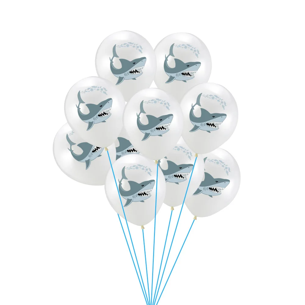 Океан Акула кит дельфин мультфильм животных 12 ''латексных воздушных шаров с