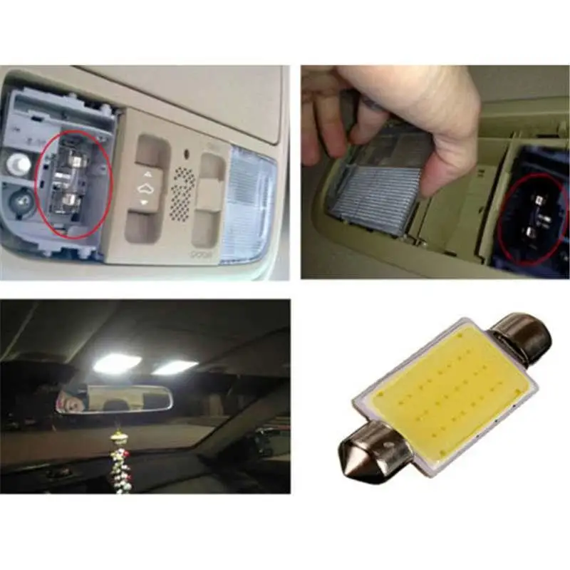 

1pcs 41mm 12V 12Chips COB C5W LED Car Dome Light Interior Signal Lamp Festoon Dome Bulb Lamp Bright Mini LED Dome Light Fast
