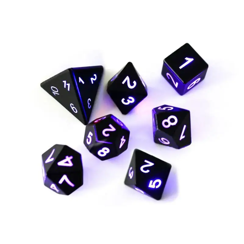 7Pcs Electronic Dice Party Vibration Luminous Set Mix KTV Bar Polyhedral Table Game Rpg Dnd Board Hot | Спорт и развлечения