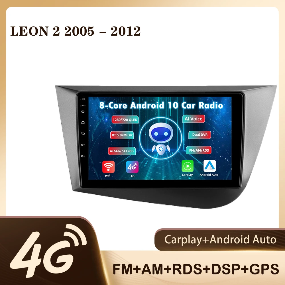 

Автомобильный радиоприемник JMANCE для Seat Leon 2 2005 - 2012 с голосовым ИИ мультимедийным видеоплеером и Навигатором GPS Android No 2din 2 din dvd