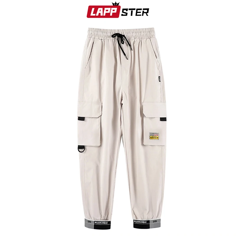 LAPPSTER Мужские Streetwear бегуны Брюки 2019 Mens Hip Hop Black Тренировочные штаны мужчины