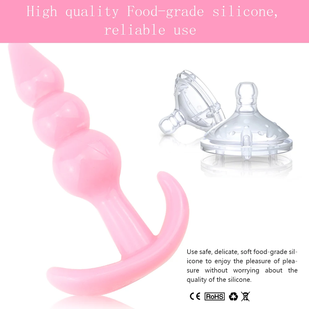 4Pcs/set Anal Plug Butt Backyard Bead Masturbation Erotic Adult Products for Men Women Gay Sex Toys Silicone Dildo | Красота и