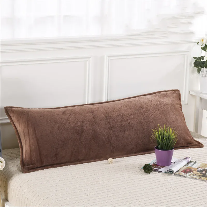 Зимняя длина фланелевая Теплая двойная однотонная флисовая подушка большого