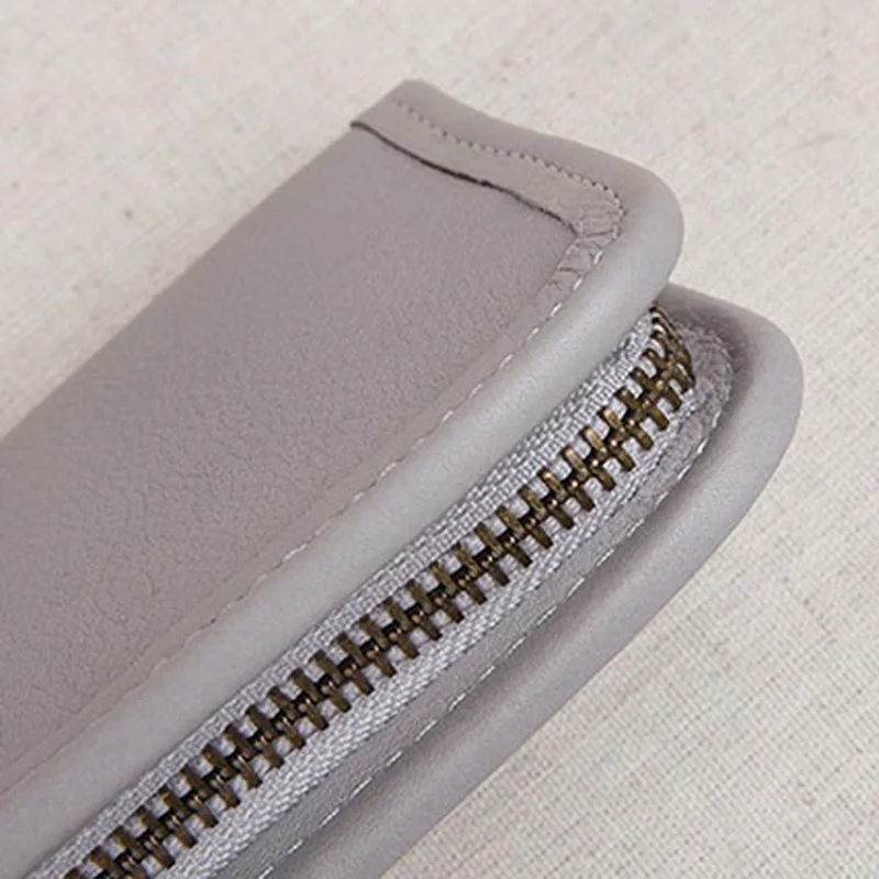 AETOO кожаный кошелек ручной работы женский короткий на молнии из мягкой воловьей