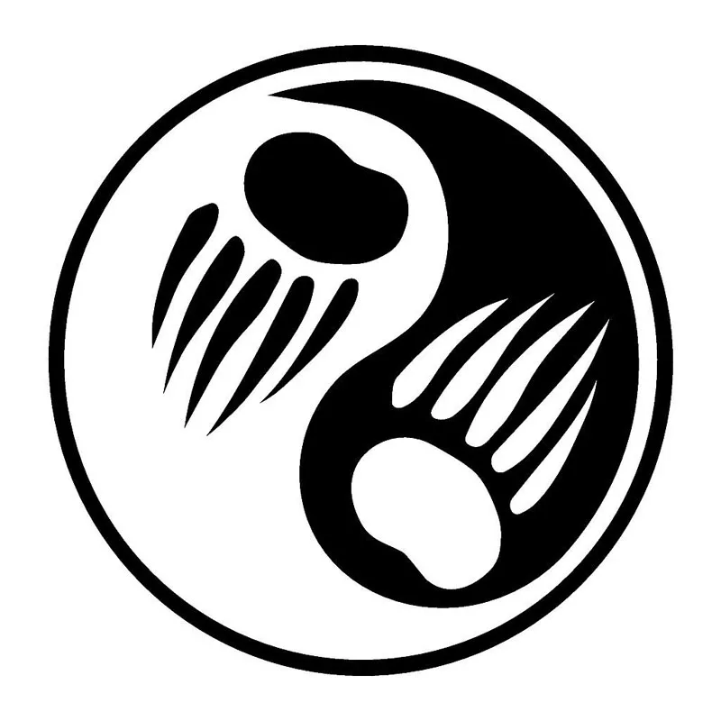 

Модные племенные Переводные картинки в виде медвежьих лап, высококачественные персонализированные ПВХ Наклейки на окно автомобиля, черные...