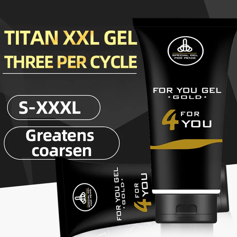 Золотистый интимный гель для мужчин Crown series TITAN крем увеличения члена мужской