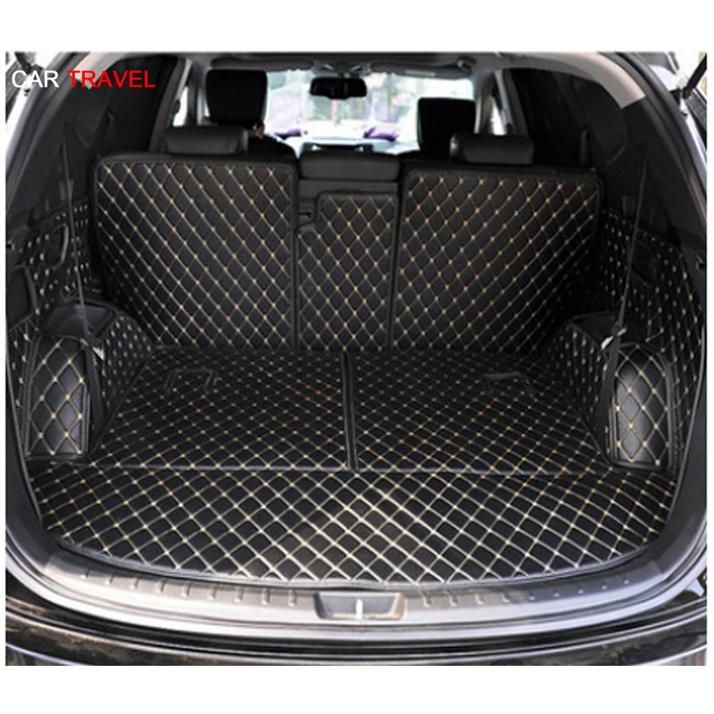 Хорошее качество! Полный Комплект ковриков для багажника автомобиля Hyundai Santa Fe 7