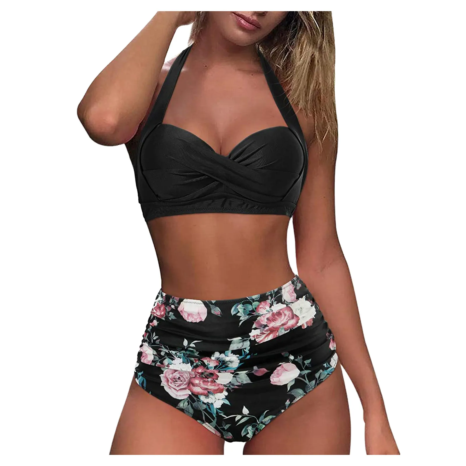 Винтажный купальник женское бикини 2021 комплект из двух предметов в стиле ретро с