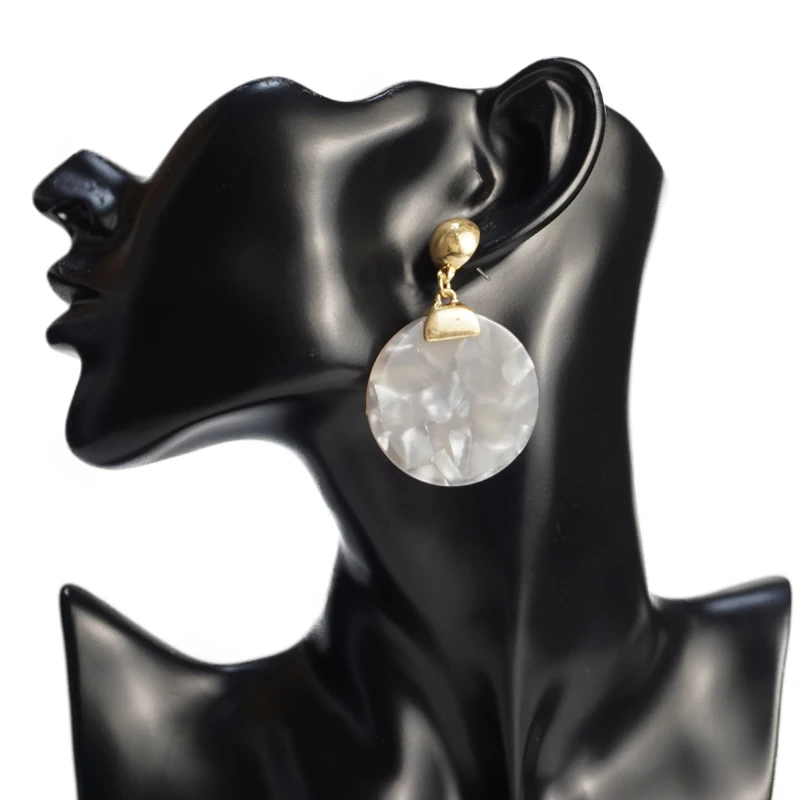 Женские акриловые серьги M &amp G круглые с подвеской из белого уксуса и кислоты 2019 |