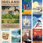Ирландия, страна романтики, путешествия, город, тур, серия, постер из крафт-бумаги, энлберг, Дублин, Тайланд, наклейка для домашнего декора стен