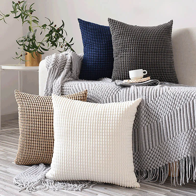 Decorative Cushion Cover Pillows Sofa Bed Simple Car Home Decor White Throw Case on the Pillow 45x45cm Travesseiro | Дом и сад