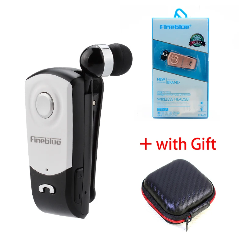 FINEBLUE F960, беспроводные Bluetooth наушники, оригинальные, свободные руки, портативность, масштабируемые наушники-вкладыши с зажимом для микрофона, наушники для телефона - Цвет: Белый