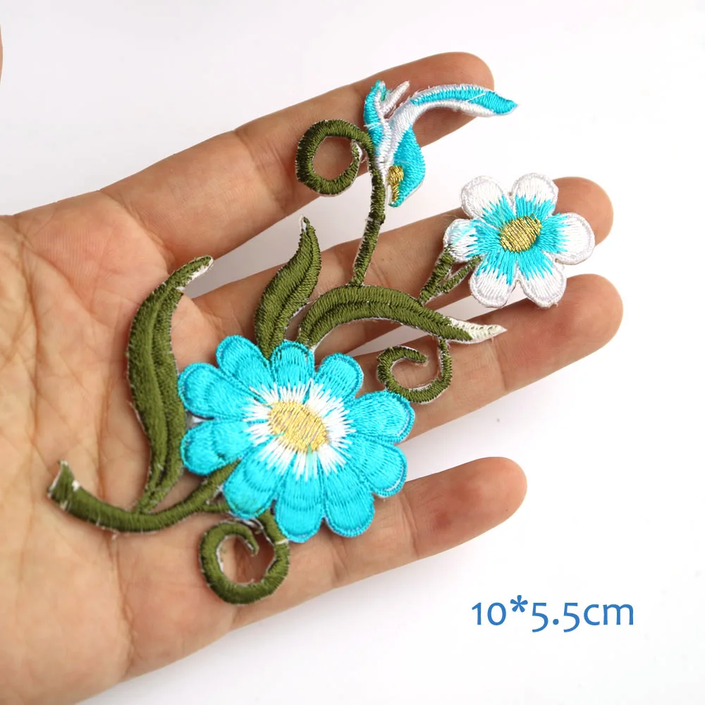 

Нашивки для одежды, с цветочной вышивкой, наклейки для одежды