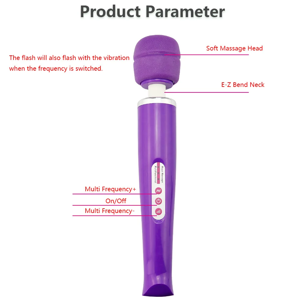 Супер мощный 10 скоростей большой вибратор Волшебная палочка AV Массажер Stick