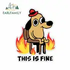 EARLFAMILY 13 см x 9,8 см это огонь щенок автомобильные наклейки индивидуальные холодильник наклейка на ветровое стекло Водонепроницаемый Виниловая пленка для оклеивания автомобилей, Обёрточная бумага