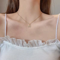 fashion zircon titanium steel fishtail necklace ins fashion female net red niche clavicle chain simple temperament wild necklace