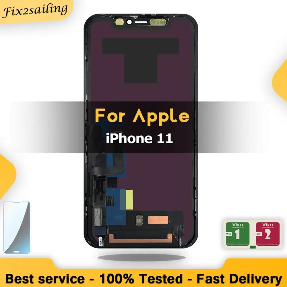 ЖК дисплей класса AAA для Apple iPhone 11 с сенсорным экраном и дигитайзером в сборе