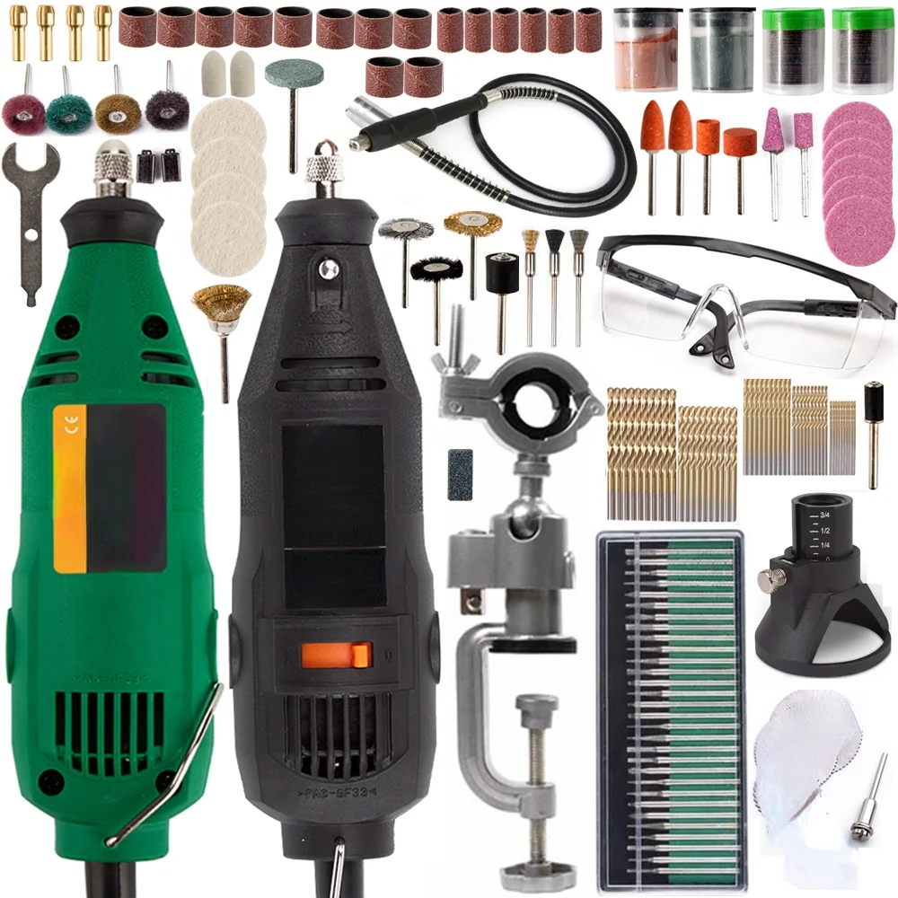 

110V/220V 180w Mini Electric Drill Tools With Flexible Shaft Accessories Bit Power Engraver Rotary Polishing DIY Cut