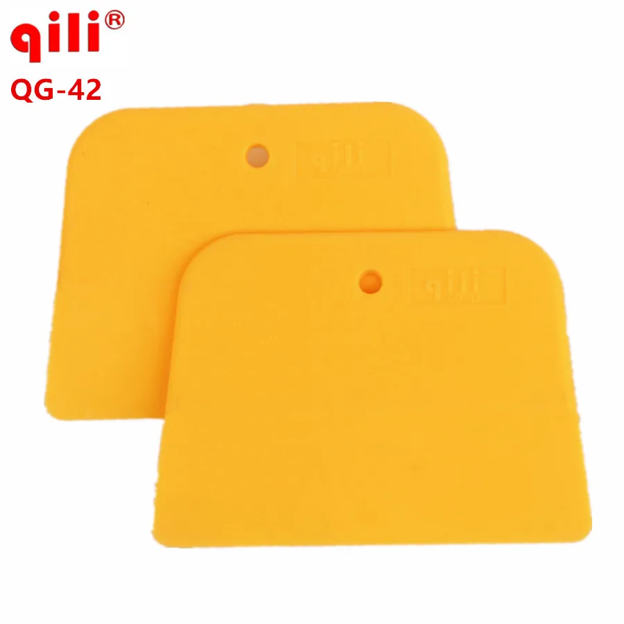 

Low factory price QG-42 Mini shovel scraper 3d carbon fiber vinyl film wrapping tools yellow squeegee A quality free shipping