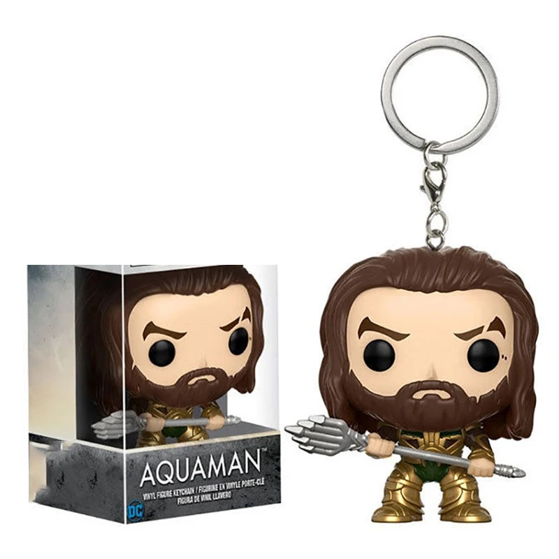 FUNKO Лига Справедливости вспышка чудо женщина Супермен Аквамен Карманный Брелок
