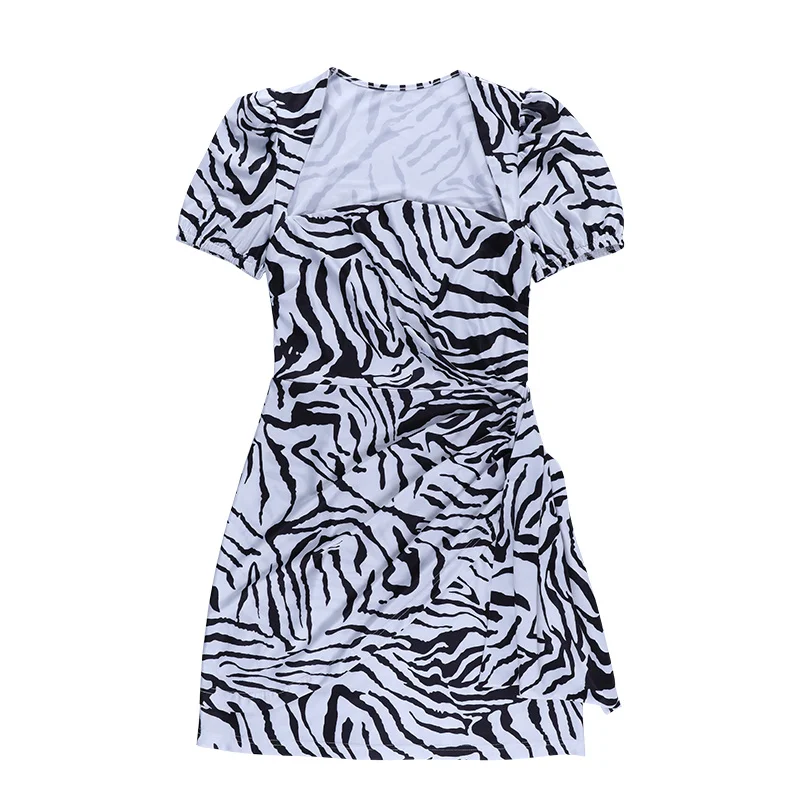 

Kywommnz Zebra Pattern Strappy Waist Sexy Dress Women's New Streetwear Slim And Thin Hip Skirt Summer 2021 E2671