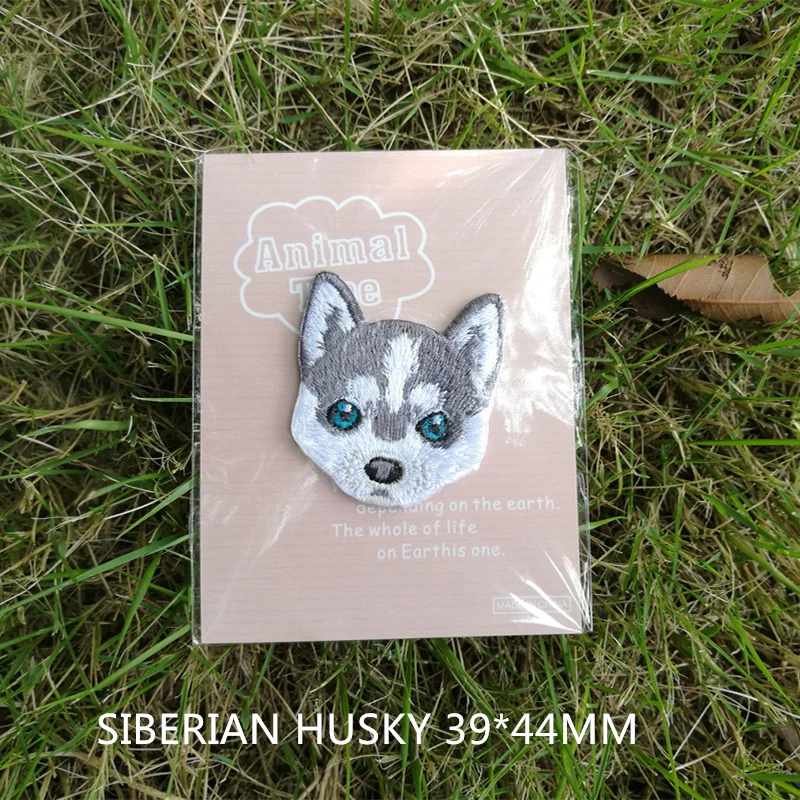 SIBERIAN HUSKY 1 рисунок вышивка патч мультфильм детская одежда декоративная задняя Прорезиненная Ткань прилипающая собака пальто футболка свитер декоративный p - Цвет: SIBERIAN HUSKY