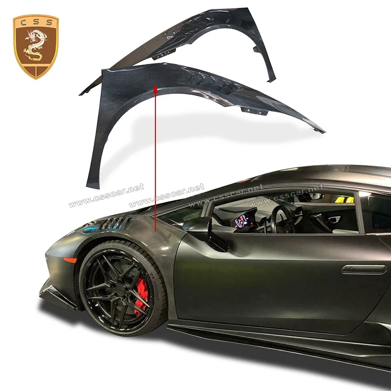 

CSSCAR High Quality Dry Carbon Fiber Lamborghini Front Fender fit Huracan Lp610 Lp580 Mudguard 1016 Style Fenders Auto Body Kit