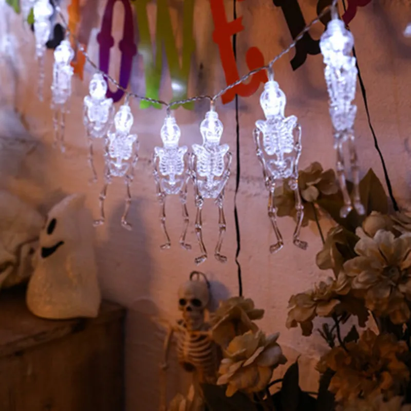 Светодиодный светильник на Хэллоуин декоративный в виде черепа летучей мыши