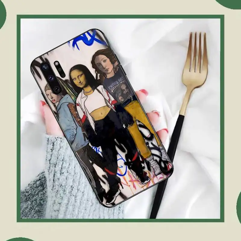 

FHNBLJ Funny Art Pattern Painted Phone Case for Samsung Note 3 4 5 7 8 9 10 20 pro lite ultra Oppo A9 2020
