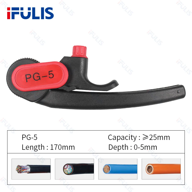 Инструмент для зачистки кабеля PG-5 инструмент с храповым механизмом колесо 25 мм