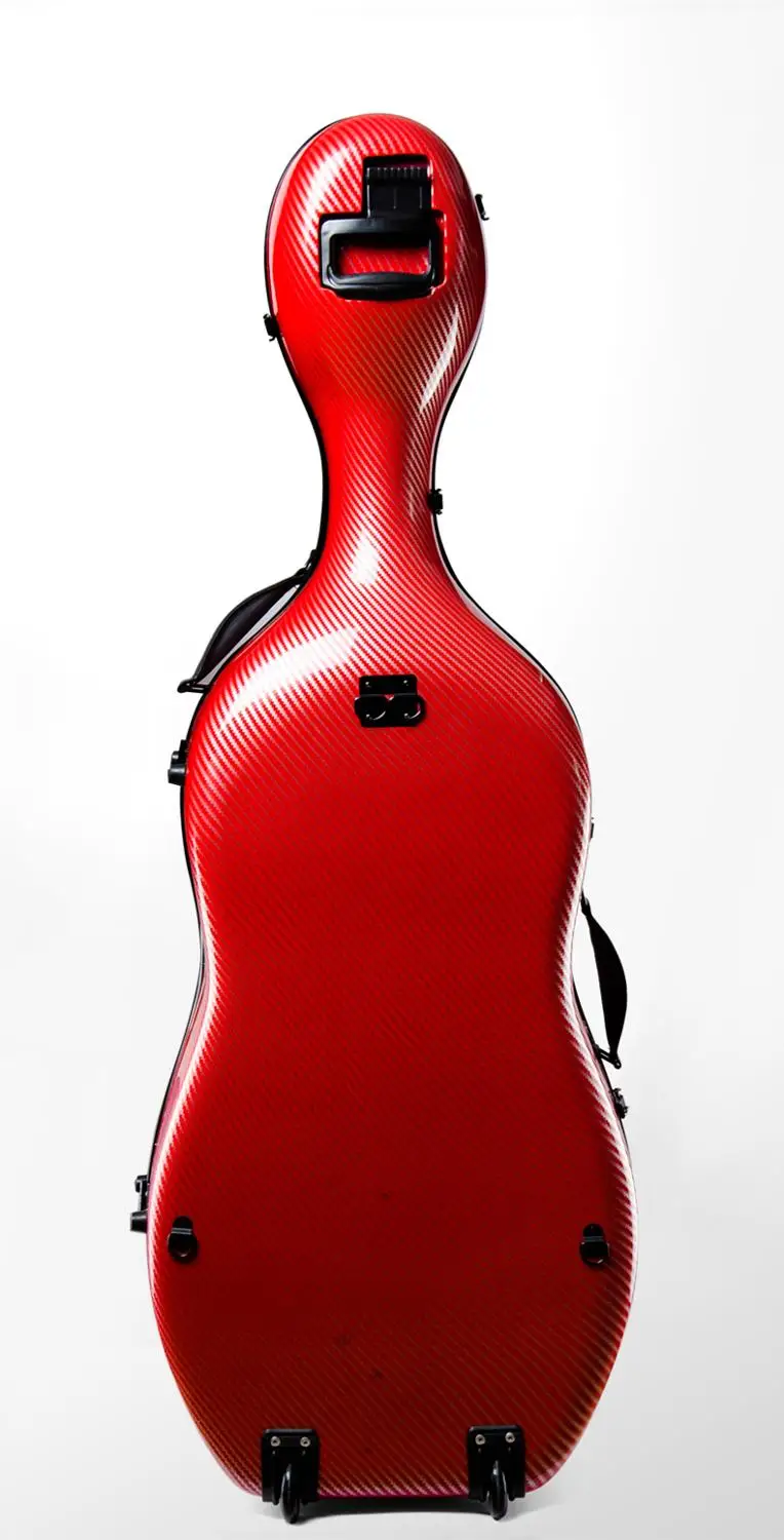 Композитный красный чехол для виолончели из углеродного волокна светильник вес 3