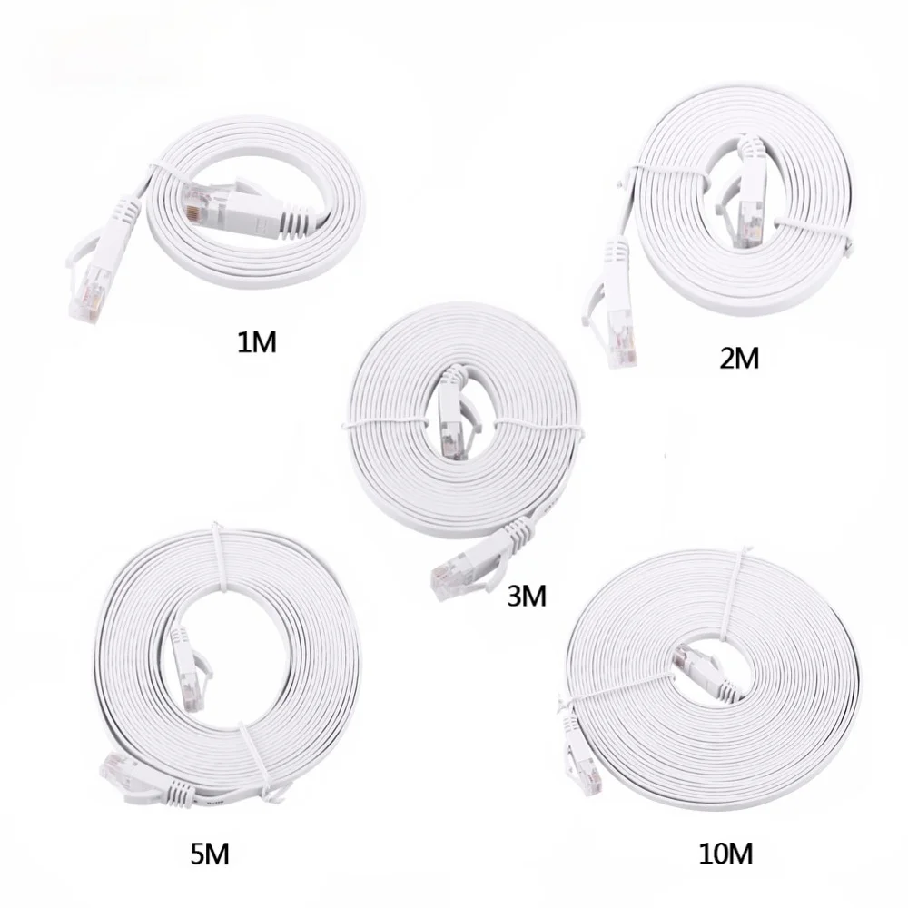 Сетевой кабель CAT6 CAT6a LAN плоский высокоскоростной патч корд RJ45 гигабитный STP с