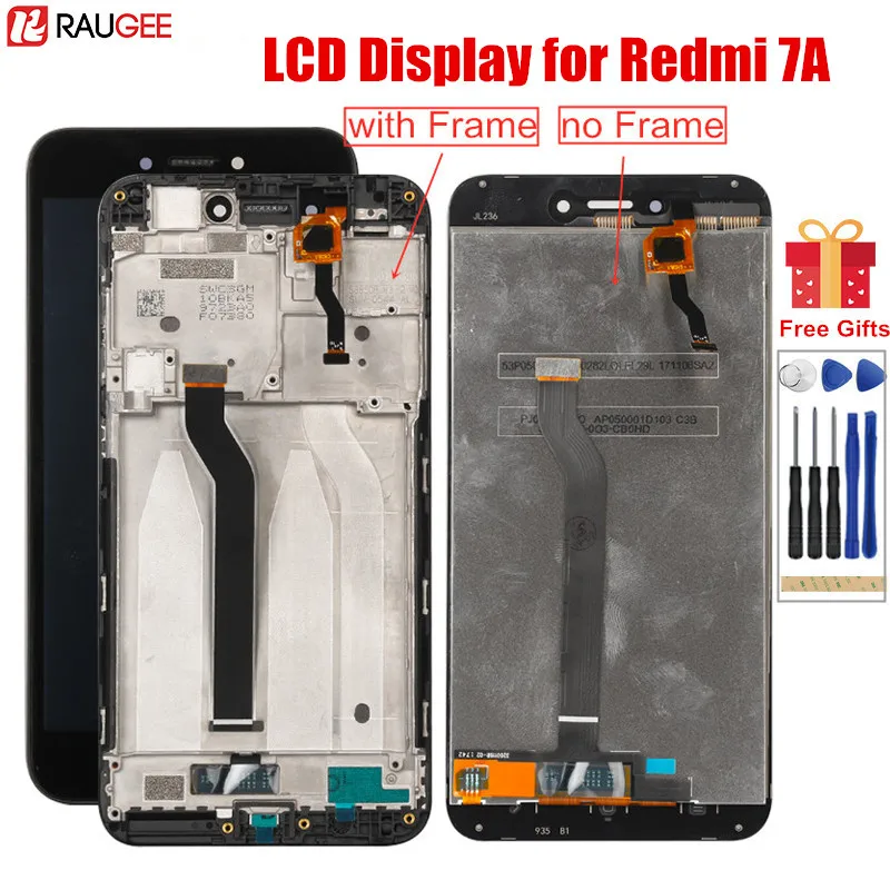 

ЖК-дисплей для Xiaomi Redmi 7A с сенсорным экраном и рамкой, дигитайзер, замена дисплея для Xiaomi Redmi 7A, 5,45 дюйма, ЖК-дисплей, протестировано