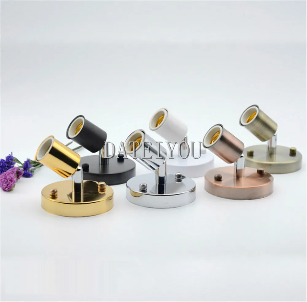 E27 бронзовый металлический Ретро универсальный держатель лампы от 180 градусов до