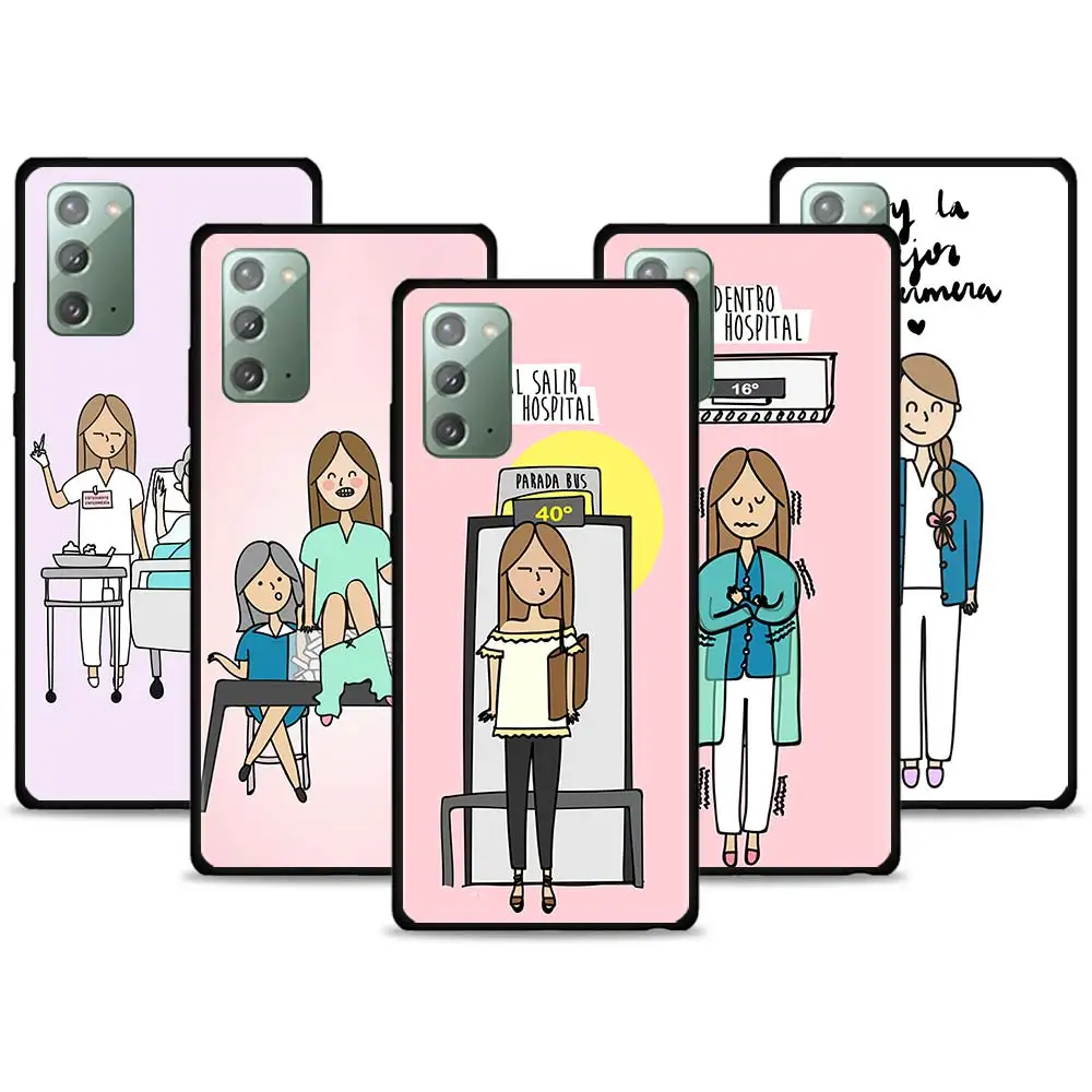 

Doctor Nurse Cartoon Phone Case for Samsung M51 M31 M31s M30s M21 M11 M01 Cover for Note 20 Ultra 10Lite 10Plus 9 8 Coque Shell