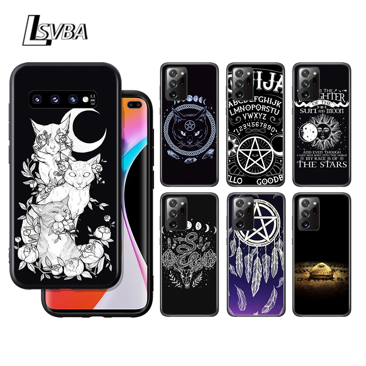 

Moon Tarot Witch Ouija Silicone Cover For Samsung Galaxy S21 S20 FE Ultra S10 S10E Lite 5G S9 S8 S7 Edge Plus Phone Case