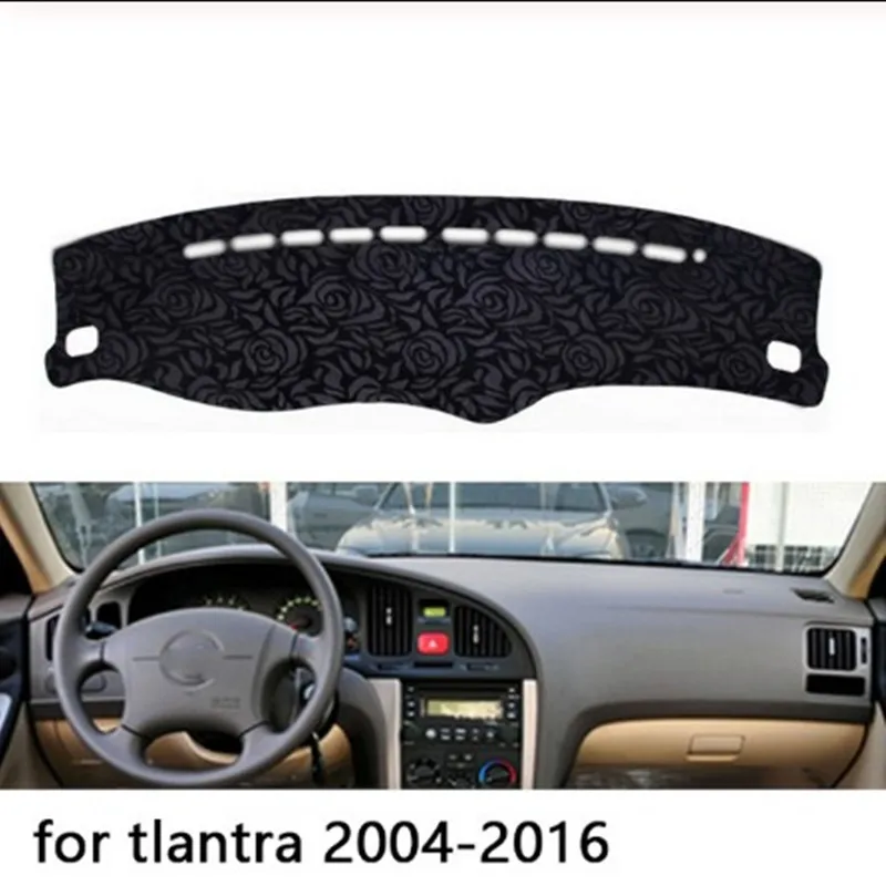 Нескользящий коврик с рисунком розы для приборной панели автомобиля наклейка