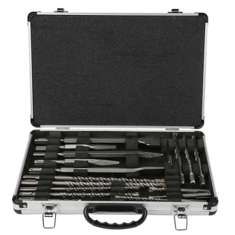 

17Pcs Drill Chisel Set Multifunctional 40cr Steel Drilling Slotting Bits for Electric Hammer Useful hand Tool Set