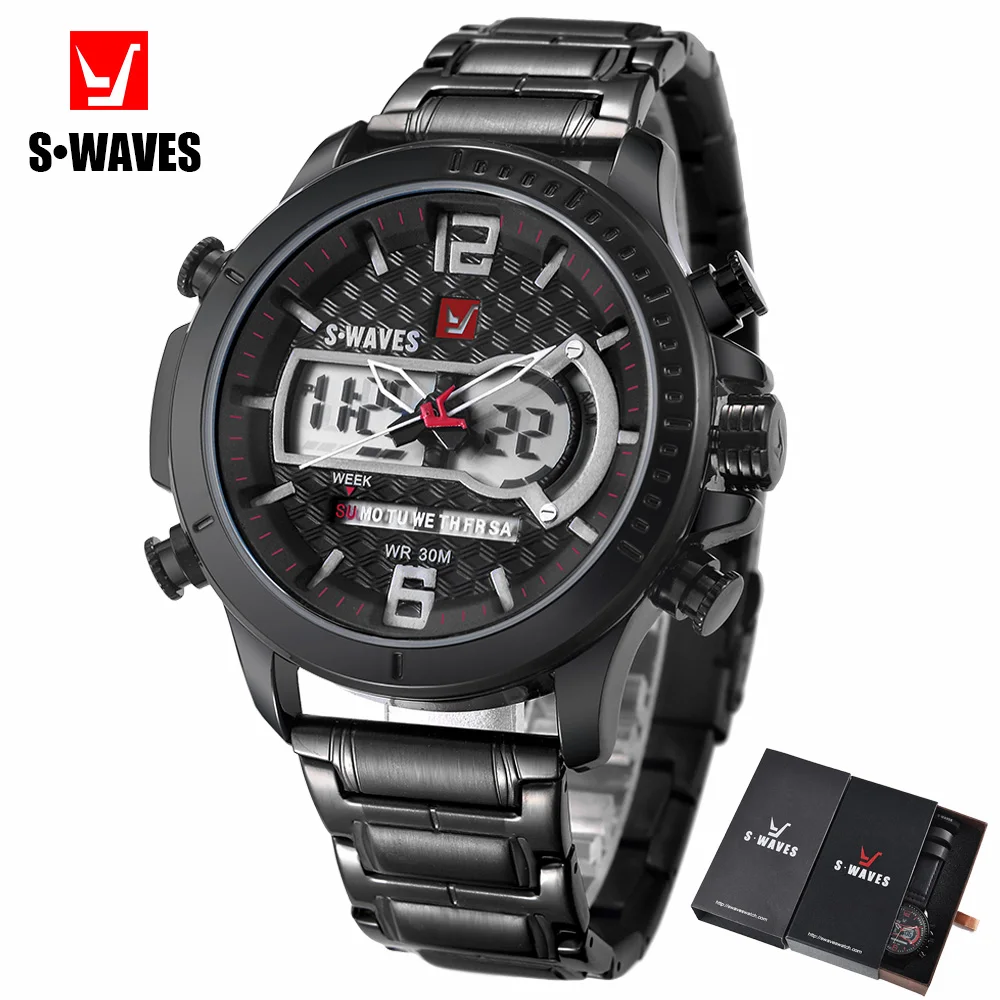 Часы наручные SWAVES Мужские кварцевые уникальные водонепроницаемые армейские из