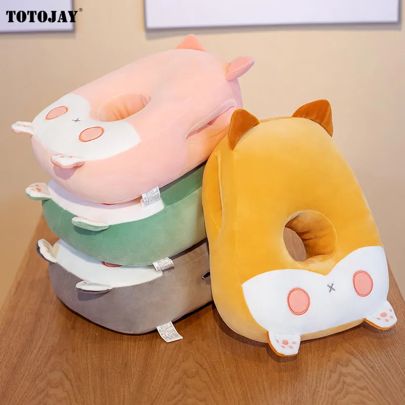 Креативная плюшевая подушка для сна в форме животных ягодиц мультяшная мягкая