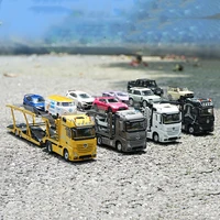 164 alloy die casting simulation car model benz tractor transporter trailer adult collection children toy gift family display